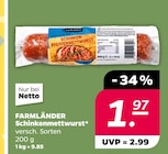 Schinkenmettwurst von Farmländer im aktuellen Netto mit dem Scottie Prospekt