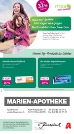 mea - meine apotheke Apotheken Prospekt der aktuellen Woche mit 4 Seiten, gültig von 01.10.2025 bis 31.10.2025, in Buchen und Umgebung Aktueller mea - meine apotheke Apotheken Prospekt in Buchen und Umgebung, "Unsere Oktober-Angebote" mit 4 Seiten, 01.10.2025 - 31.10.2025