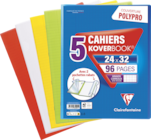 Lot de 5 cahiers koverbook 24 x 32 cm - CLAIREFONTAINE à 7,50 € dans le catalogue Monoprix Margaret pn
