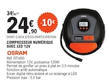 Compresseur numérique avec led 12v - OSRAM dans le catalogue E.Leclerc