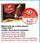 Bâtonnets de crème glacée vanille chocolat & noisettes - Côte d’Or à 3,94 € dans le catalogue Monoprix