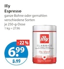 Espresso im V-Markt Prospekt Espresso von Illy im aktuellen V-Markt Prospekt für 6,99 €