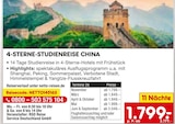 Aktuelles 4-STERNE-STUDIENREISE CHINA Angebot bei Netto Marken-Discount in Köln ab 1.799,00 €