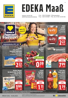 EDEKA Prospekt der Woche "Aktuelle Angebote" Seite 1, 10.06.2025 bis 14.06.2025 für Dortmund Aktueller EDEKA Prospekt "Aktuelle Angebote" Seite 1 von 24 Seiten für Dortmund