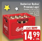 Aktuelle Budweiser Angebote bei EDEKA in Bielefeld Aktuelles Premium Lager Angebot bei EDEKA in Bielefeld ab 14,99 €