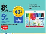 12 marqueurs permanent - Maped en promo chez E.Leclerc Bastia à 5,34 €