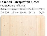 Leimholz-Tischplatten Kiefer im aktuellen Holz Possling Prospekt