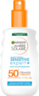 SPRAY AMBRE SOLAIRE SENSITIVE GARNIER à Auchan Supermarché dans Auppegard