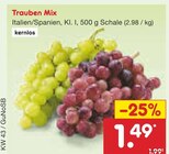 Trauben Mix für 1,49 € bei Netto Marken-Discount im Angebot Trauben Mix im aktuellen Netto Marken-Discount Prospekt