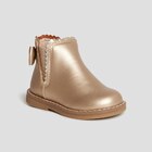 Bottines zippées avec noeud jaune or bébé fille à La Halle dans Bussieres les Belmont