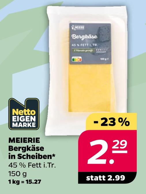 Bergkäse in Scheiben