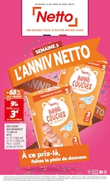 Prospectus Netto à Nice, "SEMAINE 3 L'ANNIV NETTO", 16 pages, 16/04/2024 - 22/04/2024