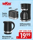 WKM Toaster TO-1850.1C, Kaffeemaschine KM-900.1C oder Wasserkocher WK-2200.1C Angebote bei famila Nordost Gifhorn für 19,99 €