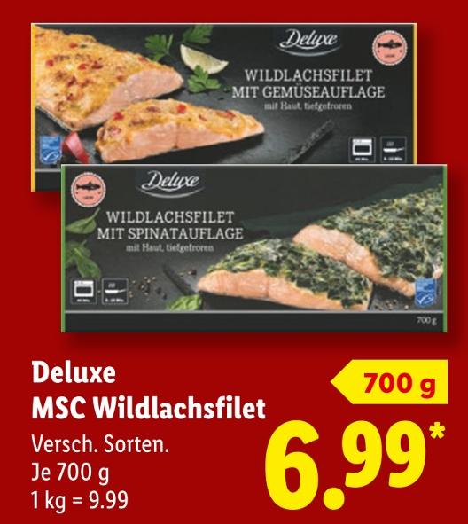 MSC Wildlachsfilet mit Gemüseauflage