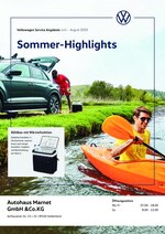 Volkswagen Prospekt für Obere Roggenmühle mit 1 Seiten Volkswagen Prospekt für Obere Roggenmühle: "Sommer-Highlights", 1 Seiten, 01.06.2020 - 31.08.2020