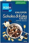 Aktuelles Knusper Schoko & Keks Kakao Hafer-Müsli Angebot bei Kaufland in Lübeck ab 2,49 €