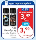 Deo-Spray von Axe für 3,49 € bei budni im Angebot Deo-Spray von Axe im aktuellen budni Prospekt