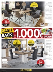 Esstisch im BRAUN Möbel-Center Prospekt in Lörrach Aktueller BRAUN Möbel-Center Prospekt mit Esstisch, "Großes Maifest", Seite 12