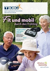 Blutdruckmessgerät im Sanitätshaus Technisches-Orthopädie-Center GmbH Prospekt in Magdeburg Aktueller Sanitätshaus Technisches-Orthopädie-Center GmbH Prospekt mit Blutdruckmessgerät, "Fit und mobil durch den Frühling", Seite 1