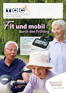 Blutdruckmessgerät im Sanitätshaus Technisches-Orthopädie-Center GmbH Prospekt "Fit und mobil durch den Frühling" mit 6 Seiten (Magdeburg)