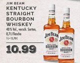 Kentucky Straight Bourbon Whiskey Angebote von Jim Beam bei E center Dinslaken für 10,99 €