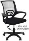 Fauteuil de bureau noir - HOME DECO FACTORY - Intermarché à Angers Fauteuil de bureau noir - HOME DECO FACTORY en promo chez Intermarché Angers à 39,99 €