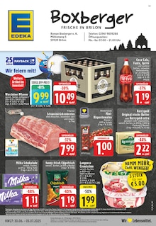 EDEKA Prospekt der Woche "Aktuelle Angebote" Seite 1, 30.06.2025 bis 05.07.2025 für Brilon Aktueller EDEKA Prospekt "Aktuelle Angebote" Seite 1 von 24 Seiten für Brilon