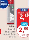 Bleistifte Jumbo Grip von Faber-Castell für 2,39 € bei budni im Angebot Bleistifte Jumbo Grip von Faber-Castell im aktuellen budni Prospekt
