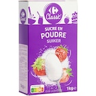 Sucre en poudre - CARREFOUR CLASSIC' en promo chez Carrefour Market Sucre en poudre - CARREFOUR CLASSIC' dans le catalogue Carrefour Market