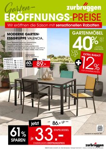 Gartenmöbel im Zurbrüggen Prospekt "GARTEN ERÖFFNUNGS-PREISE" mit 8 Seiten (Herne)
