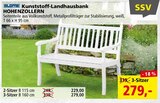 Carl Bremer GmbH & Co. KG Oldenburg - Kunststoff-Landhausbank HOHENZOLLERN 2-Sitzer Angebot im Prospekt Kunststoff-Landhausbank HOHENZOLLERN 2-Sitzer bei Carl Bremer GmbH & Co. KG im Oldenburg Prospekt für 229,00 €