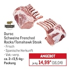 Duroc Schweine Frenched Racks/Tomahawk Steak bei METRO im Röhrsdorf Prospekt für 16,04 €