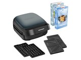 Aktuelles SW862B Snack Collection Sandwich- und Waffeleisen Schwarz/Blau Angebot bei MediaMarkt Saturn in Heidelberg ab 77,00 €