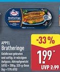 Bratheringe von Appel für 1,99 € bei ALDI Nord im Angebot Bratheringe von Appel im aktuellen ALDI Nord Prospekt