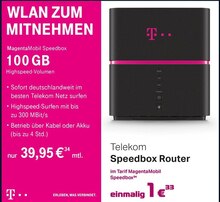 Speedbox Router bei A-Team Mobilfunk-Concept GmbH in Bergisch Gladbach Speedbox Router im Angebot bei A-Team Mobilfunk-Concept GmbH Bergisch Gladbach für 1,00 €
