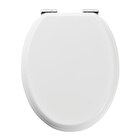 Abattant WC GoodHome Pilica coloris blanc en bois avec frein de chute - GoodHome en promo chez Castorama Béziers à 24,90 €