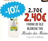 Farine de blé blanche T45 - Moulin des Moines en promo chez Naturalia Farine de blé blanche T45 - Moulin des Moines dans le catalogue Naturalia