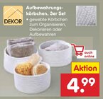 Aufbewahrungskörbchen, 3er Set Angebote von DEKOR bei Netto Marken-Discount Erlangen für 4,99 €