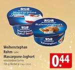 Aktuelles Weihenstephan Rahm- oder Mascarpone-Joghurt Angebot bei famila Nordost in Kiel ab 0,44 €