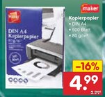 Kopierpapier im Angebot bei Netto Marken-Discount in Bochum Kopierpapier Angebote von maker bei Netto Marken-Discount Bochum für 4,99 €