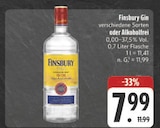 Finsbury Gin Angebote von Finsbury bei E center Plauen für 7,99 €