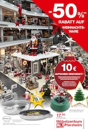 Möbelzentrum Pforzheim Prospekt für Wiernsheim mit 4 Seiten Möbelzentrum Pforzheim Prospekt für Wiernsheim: "-50% auf Weihnachtsware", 4 Seiten, 06.12.2025 - 20.12.2025