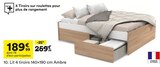 Lit 4 tiroirs 140×190 cm Ambre en promo à 189,99 € chez But Lit 4 tiroirs 140×190 cm Ambre dans le catalogue But