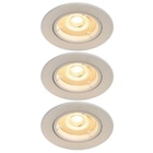Promo 3 spots encastrables Salk GU10 blanc chaud IP20 450lm 4,9W Ø8,5 x H.9,4 cm blanc GoodHome à 15,90 € dans le catalogue Castorama à Fresnes