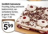 Sahnetorte im Angebot bei GLOBUS in Oberursel Sahnetorte Angebote von Globus bei GLOBUS Oberursel für 5,99 €