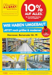 Netto Marken-Discount Prospekt für Hannover: "Wiedereröffnung - 10% auf ALLES", 4 Seiten, 28.07.2026 - 01.08.2026