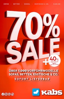 Kabs Prospekt "70% SALE" mit  Seiten (Schwentinental)