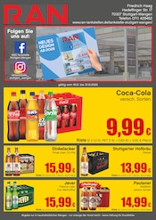Coca Cola im RAN Prospekt in Stuttgart Aktueller RAN Prospekt mit Coca Cola, "RAN", Seite 1