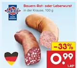 Netto Marken-Discount - Bauern-Rot- oder Leberwurst Angebot im Prospekt Bauern-Rot- oder Leberwurst bei Netto Marken-Discount im Prospekt "" für 0,99 €