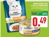 Gold oder Perle Katzennahrung im Angebot bei Marktkauf in Dülmen Gold oder Perle Katzennahrung Angebote von Purina Gourmet bei Marktkauf Dülmen für 0,49 €